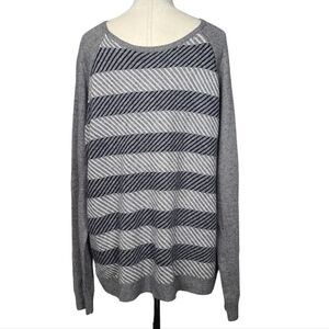 NWT J. Crew Factory Striped Merino Wool Blend Sweater Men's XL